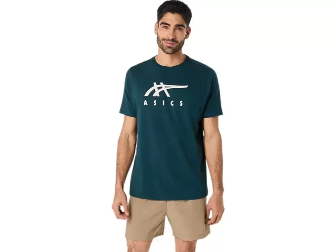 ASICS GESTREIFTES KURZARM-T-SHIRT ASICS GESTREIFTES KURZARM-T-SHIRT