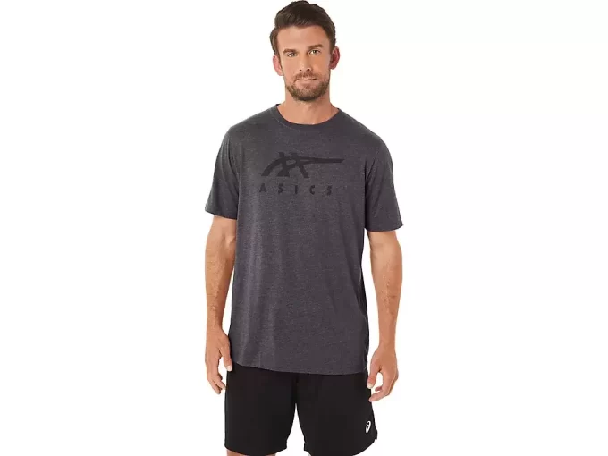 ASICS GESTREIFTES KURZARM-T-SHIRT