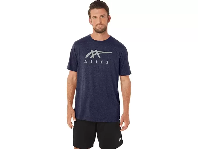 ASICS GESTREIFTES KURZARM-T-SHIRT