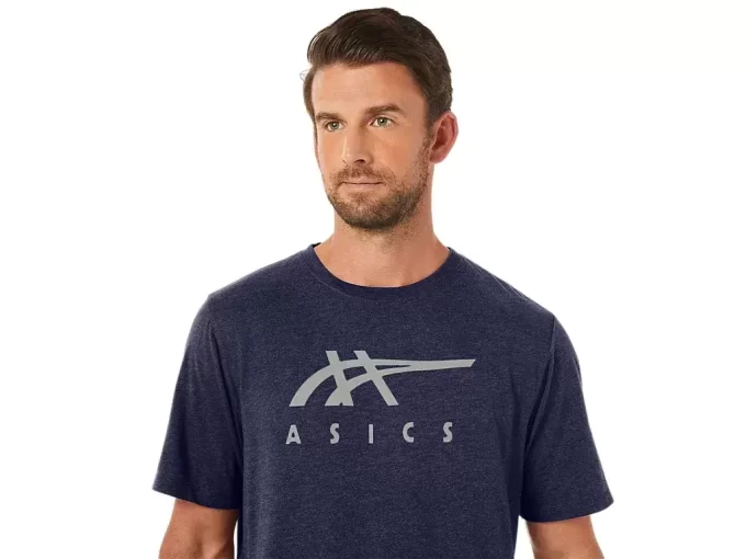 ASICS GESTREIFTES KURZARM-T-SHIRT