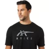 ASICS GESTREIFTES KURZARM-T-SHIRT ASICS GESTREIFTES KURZARM-T-SHIRT