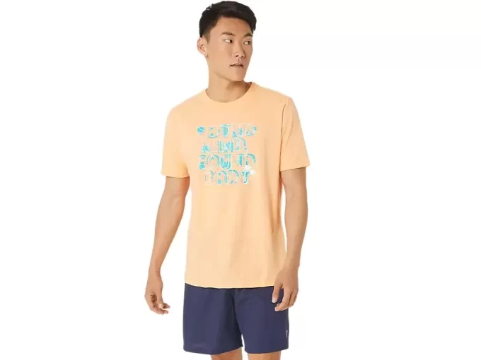 ASICS HIBISCUS SLOGAN T-SHIRT ASICS HIBISCUS SLOGAN T-SHIRT