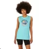 ASICS MUSCLE T-SHIRT MIT SLOGAN „SUN IN THE SKY“ FÜR DAMEN