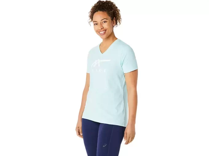 ASICS STRIPES V-NECK FÜR DAMEN ASICS STRIPES V-NECK FÜR DAMEN