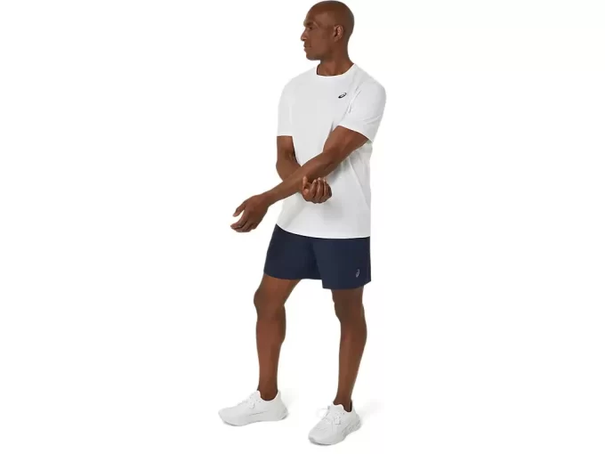 ASICS T-SHIRT MIT SPIRALE-STICKEREI ASICS T-SHIRT MIT SPIRALE-STICKEREI