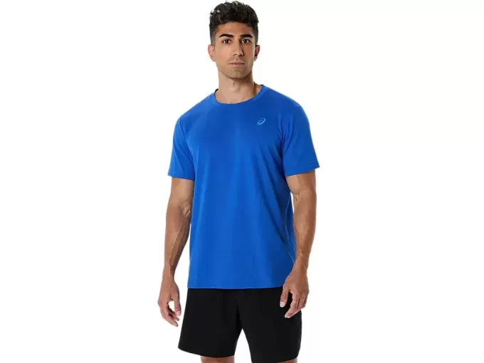 ASICS T-SHIRT MIT SPIRALE-STICKEREI ASICS T-SHIRT MIT SPIRALE-STICKEREI