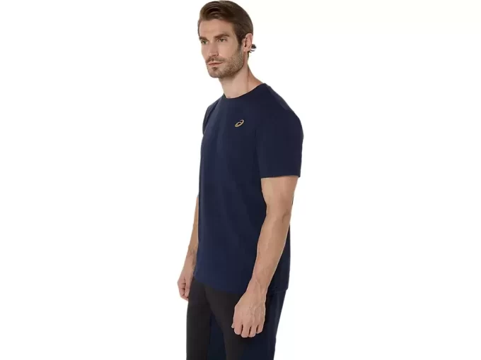 ASICS T-SHIRT MIT SPIRALE-STICKEREI ASICS T-SHIRT MIT SPIRALE-STICKEREI