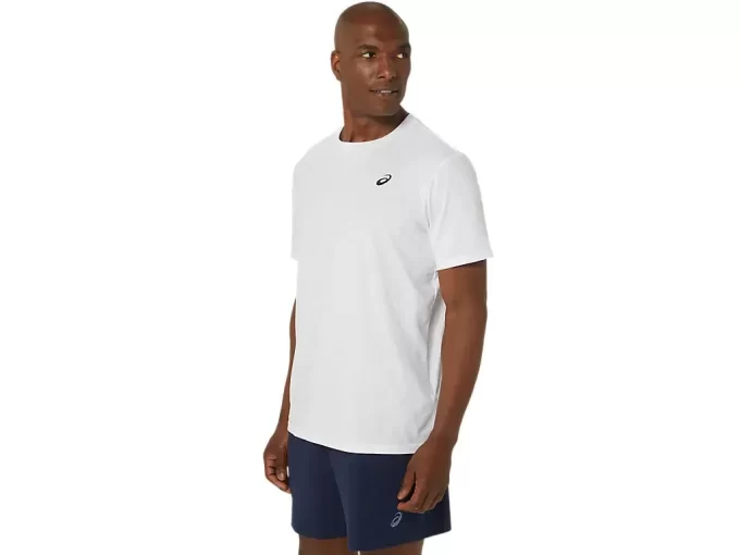ASICS T-SHIRT MIT SPIRALE-STICKEREI ASICS T-SHIRT MIT SPIRALE-STICKEREI