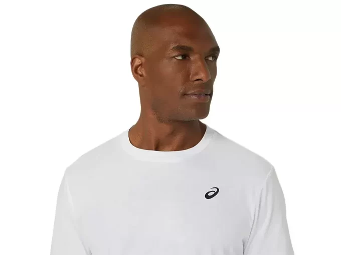 ASICS T-SHIRT MIT SPIRALE-STICKEREI ASICS T-SHIRT MIT SPIRALE-STICKEREI