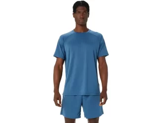 BELÜFTETES STRICK-OBERTEIL MIT KURZEN ÄRMELN