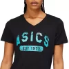 DAMEN-KURZARM-T-SHIRT MIT V-AUSSCHNITT „EST 1977“ DAMEN-KURZARM-T-SHIRT MIT V-AUSSCHNITT „EST 1977“