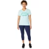 DAMEN-KURZARM-T-SHIRT MIT V-AUSSCHNITT „EST 1977“ DAMEN-KURZARM-T-SHIRT MIT V-AUSSCHNITT „EST 1977“