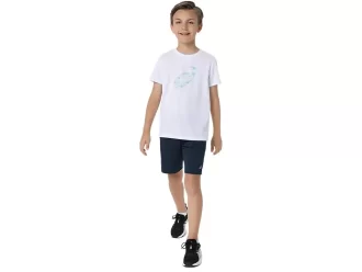 KURZARM-T-SHIRT MIT SPIRAL-GRAFIK