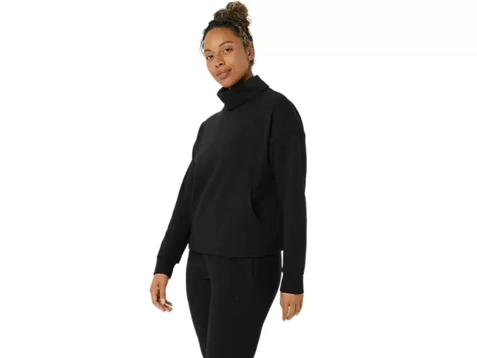 OBERTEIL AUS FRENCH TERRY MIT HOHEM KRAGEN OBERTEIL AUS FRENCH TERRY MIT HOHEM KRAGEN