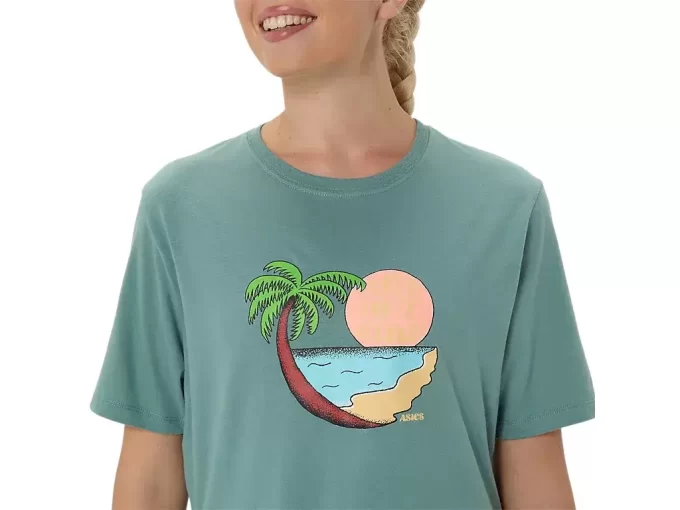 UNISEX ASICS PALM IN THE SUN KURZARM-T-SHIRT UNISEX ASICS PALM IN THE SUN KURZARM-T-SHIRT